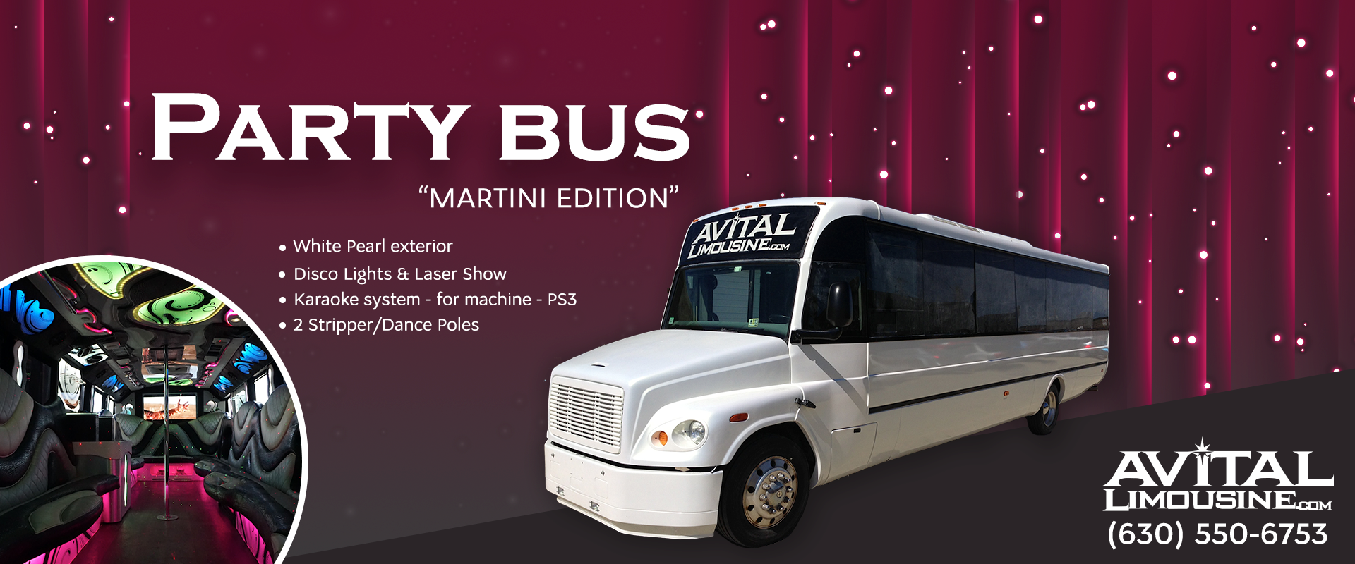 Chicago Party Bus | For Rental at best Pricing | Avital Limousine